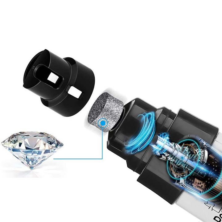 Ergonomic, silent pet nail grinder. Electric dog claw trimmer for easy, safe paw grooming & animal hygiene at home.