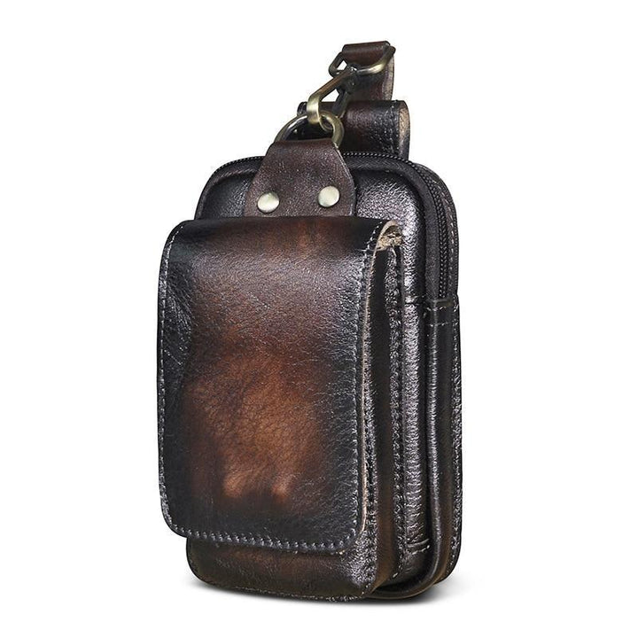 High-quality genuine leather men's waist pack. Fashionable fanny pack for ultimate hands-free daily carry.