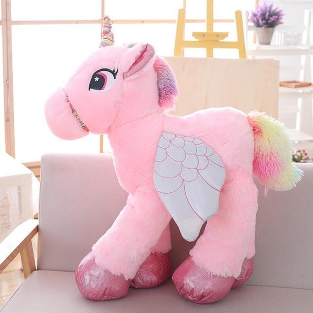 Soft large white unicorn plush toy, an adorable children's gift & magical stuffed animal for imaginative play.