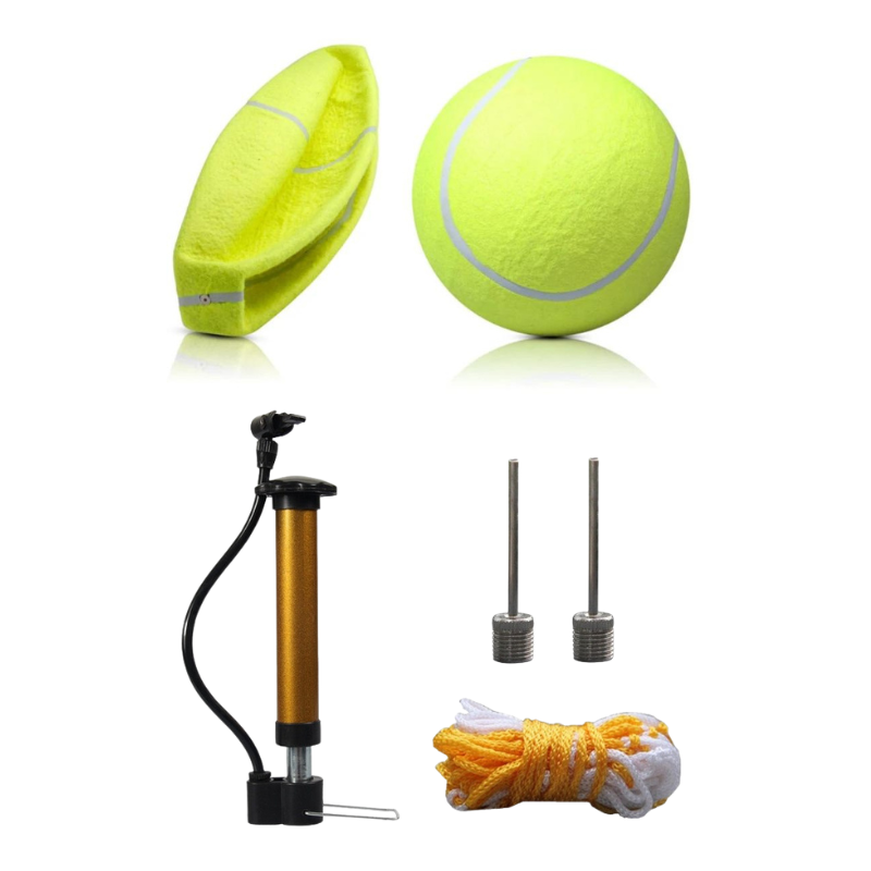 Heavy-duty giant dog tennis ball toy for energetic pet play, a durable outdoor fetch toy for active dogs.