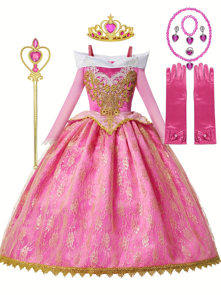 Girls' Princess Dream Costume, a magical dress-up outfit for kids' fantasy roleplay and parties.