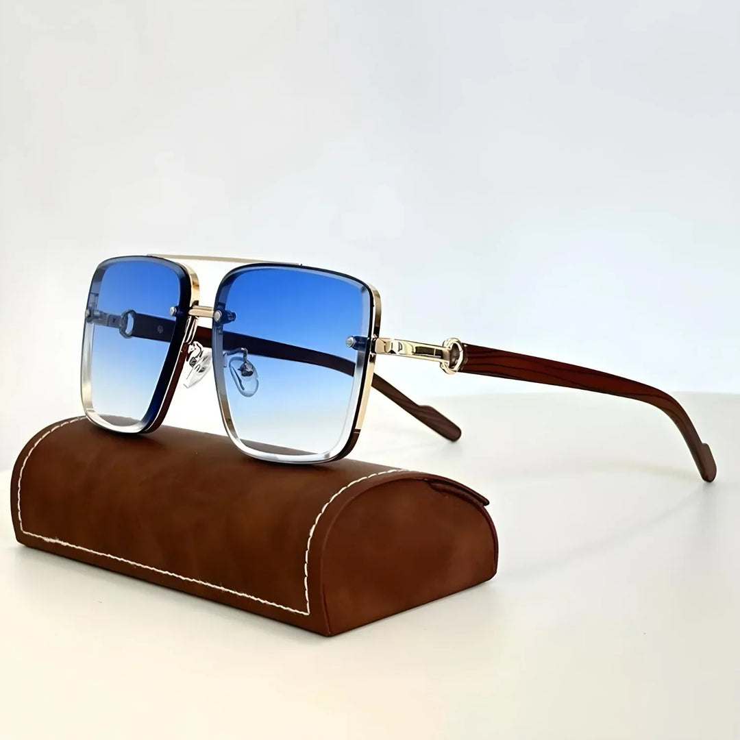 Classic men's oversized aviator sunglasses with UV400 protection, a versatile fashion accessory for him.