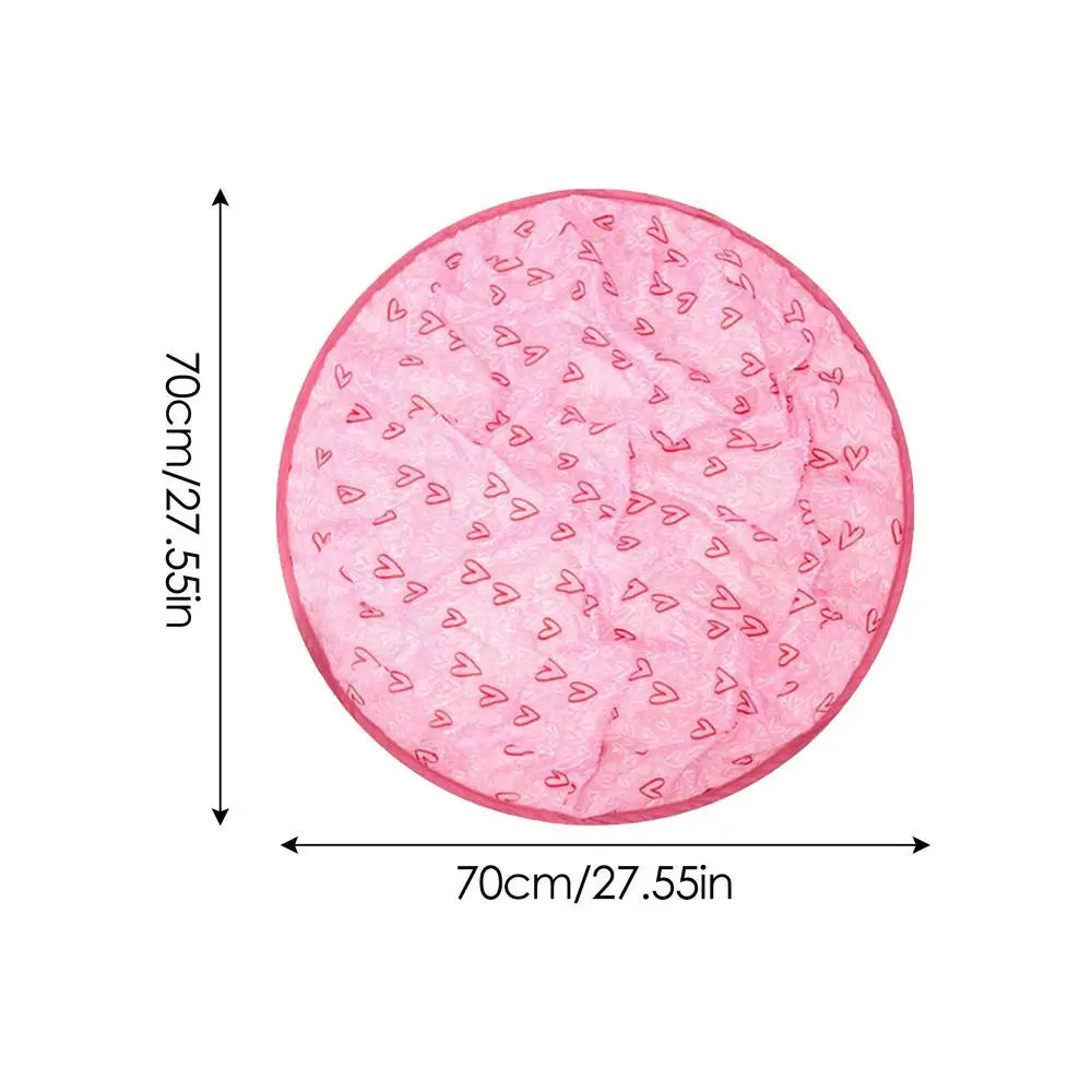 Green & pink interactive cat puzzle toy for engaging hide-and-seek play and mental stimulation for felines.