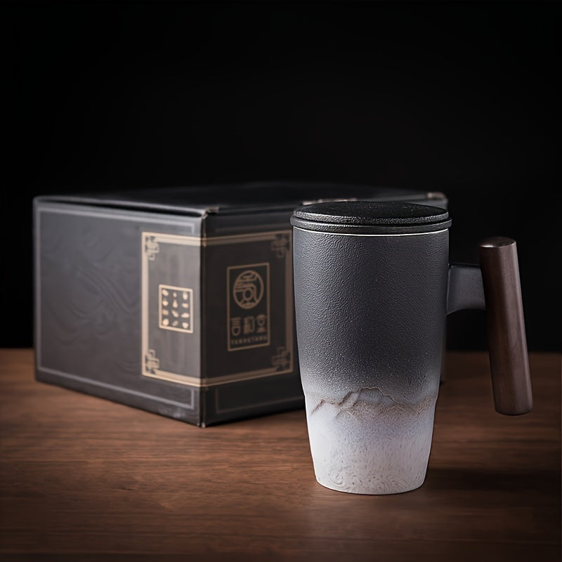 Thoughtful handmade tea mug gift for tea enthusiasts, complete with a convenient infuser.