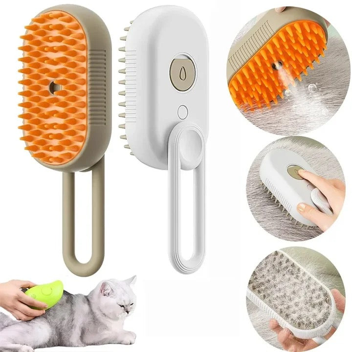 Handheld steam brush for effortless wrinkle removal on clothes. Portable garment steamer for quick fabric refresh.