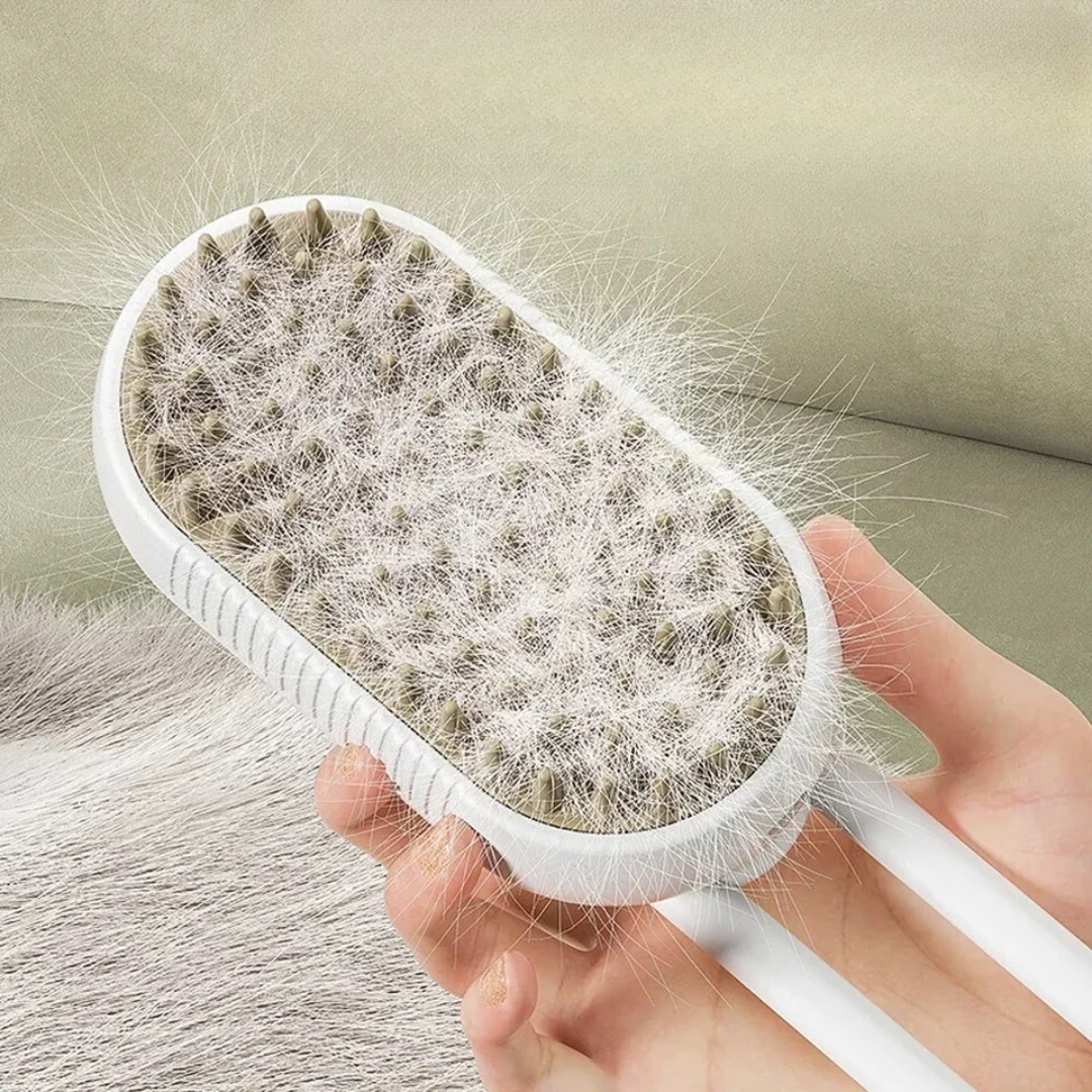Eco-friendly handheld steam brush quickly removes wrinkles from clothes without chemicals. Convenient fabric steamer.