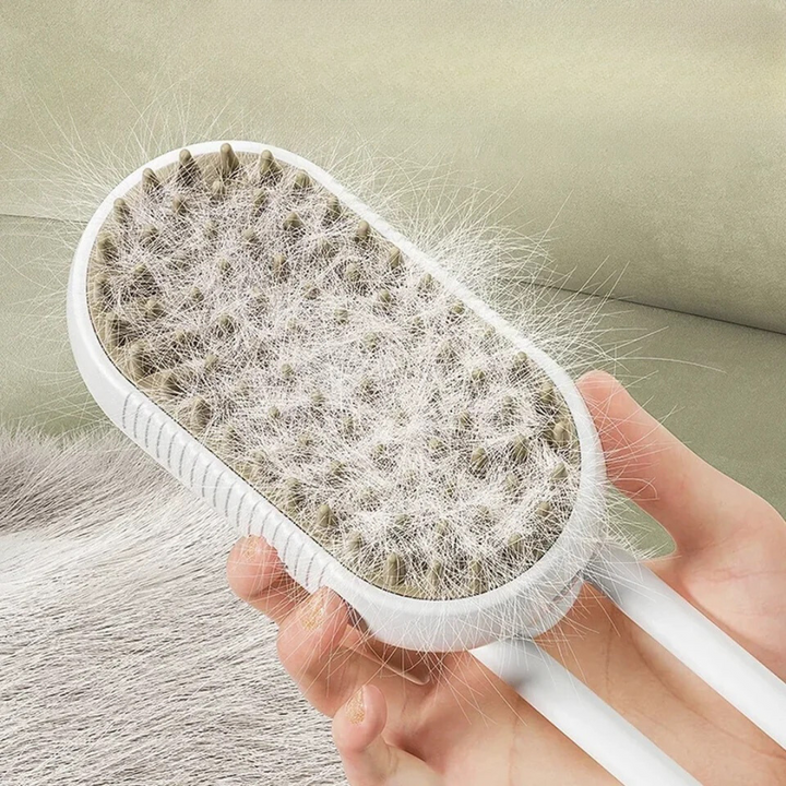 Eco-friendly handheld steam brush quickly removes wrinkles from clothes without chemicals. Convenient fabric steamer.