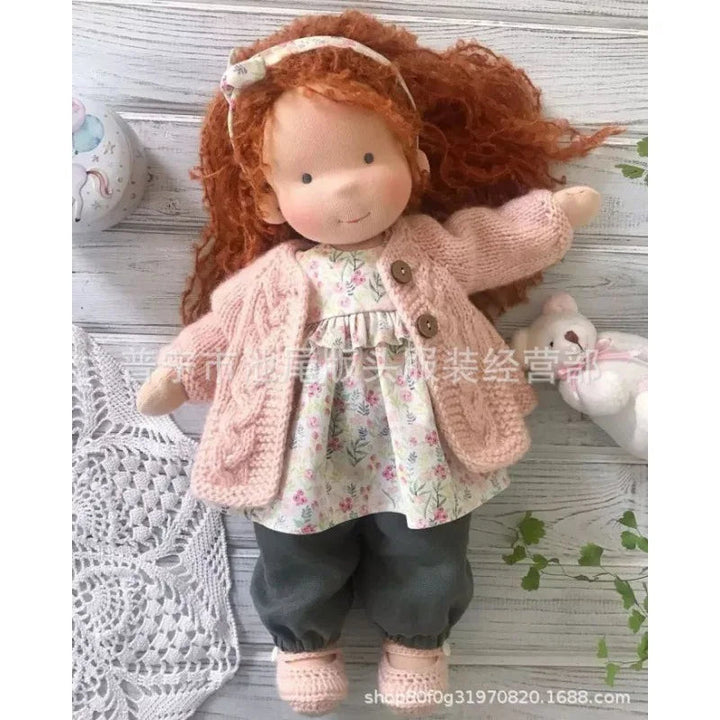 Premium handmade cotton Waldorf doll, a durable soft toy for imaginative play.