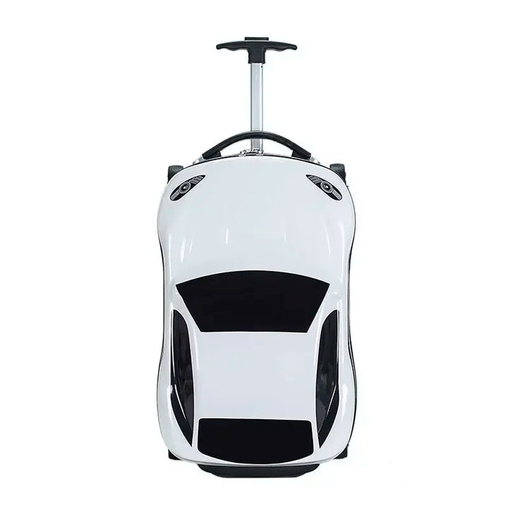 Playful car ride-on suitcase, a hard-shell kids' travel bag. Doubles as a toy, great for toddlers & carry-on.