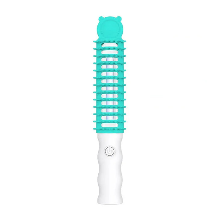 Versatile heated electric pet brush, perfect for gentle detangling and grooming all types of dog and cat fur.