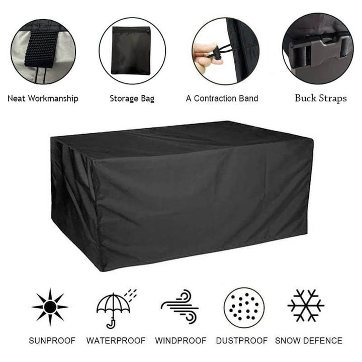 Tear-resistant waterproof cover ensuring your outdoor patio furniture stays dry.