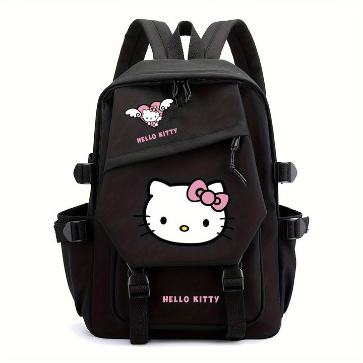 Hello Kitty girls' pink nylon backpack, perfect for school & daily adventures. Kids' character school bag.