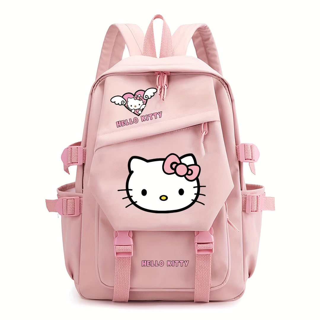 Playful Hello Kitty character backpack for girls, ideal for school, travel, and everyday use. Children's daypack.