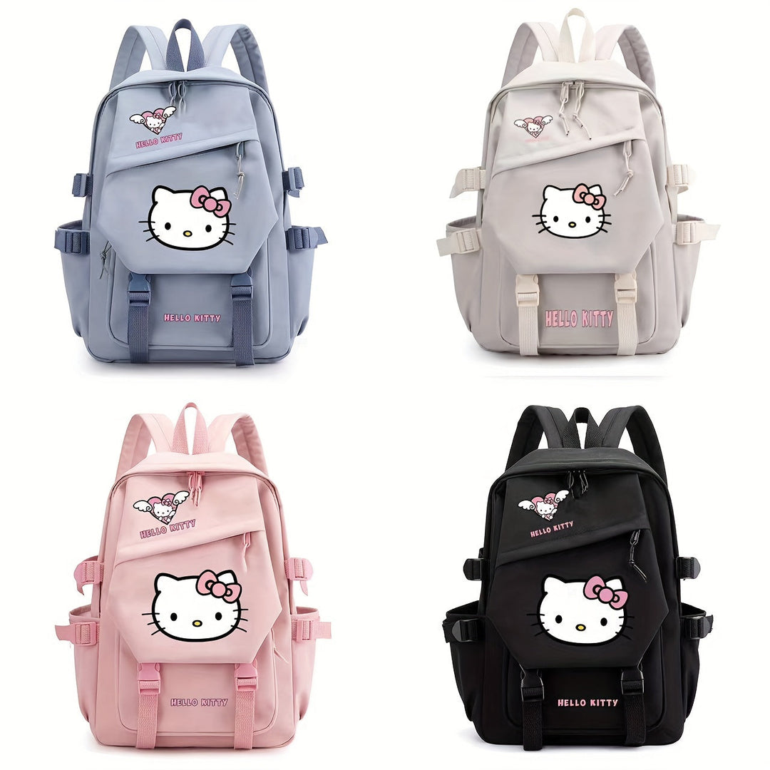 Durable Hello Kitty girls' backpack, a stylish nylon school bag for children's school days & travel adventures.
