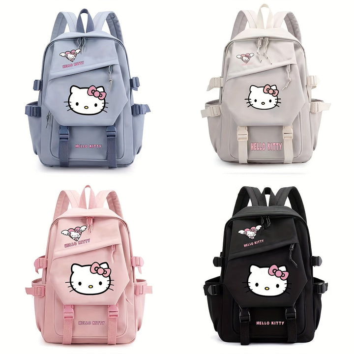 Durable Hello Kitty girls' backpack, a stylish nylon school bag for children's school days & travel adventures.