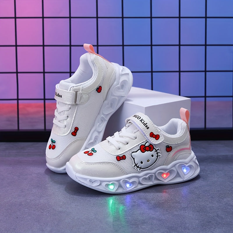 Playful Hello Kitty light-up shoes for children, comfortable and easy-fit, perfect for active toddlers.