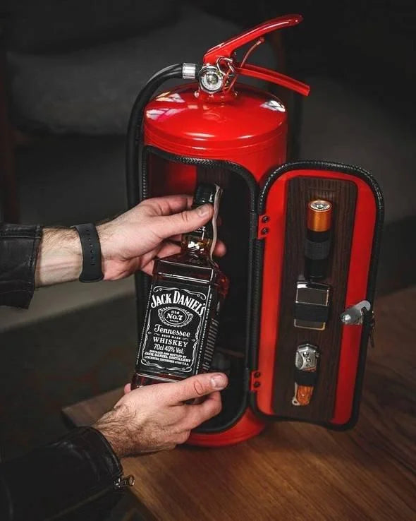 Stylish HiddenFlame Bar offers secret drink storage. Perfect for a unique home bar experience & discreet liquor display.