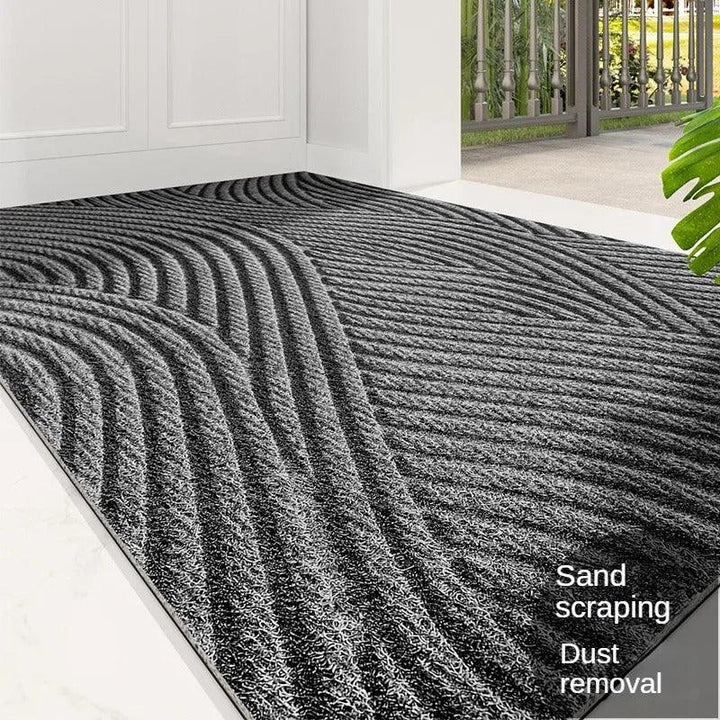 Stylish non-slip heavy-duty door mat, all-weather for indoor/outdoor, enhances home entryway decor.