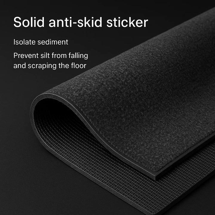 Textured non-slip heavy-duty door mat, all-weather for indoor/outdoor entryways, effective dirt trap.