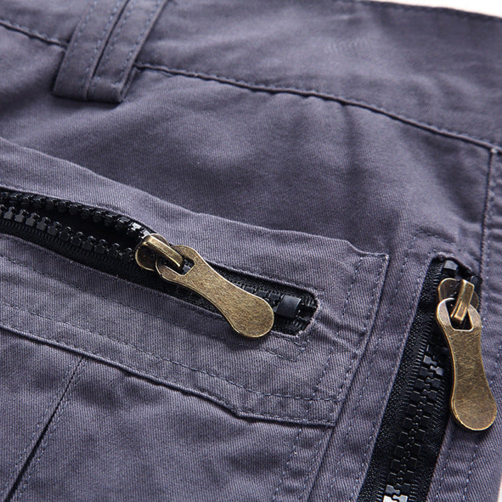 Functional men's adventure shorts, durable multi-pocket design for hiking, camping, and outdoor exploration.