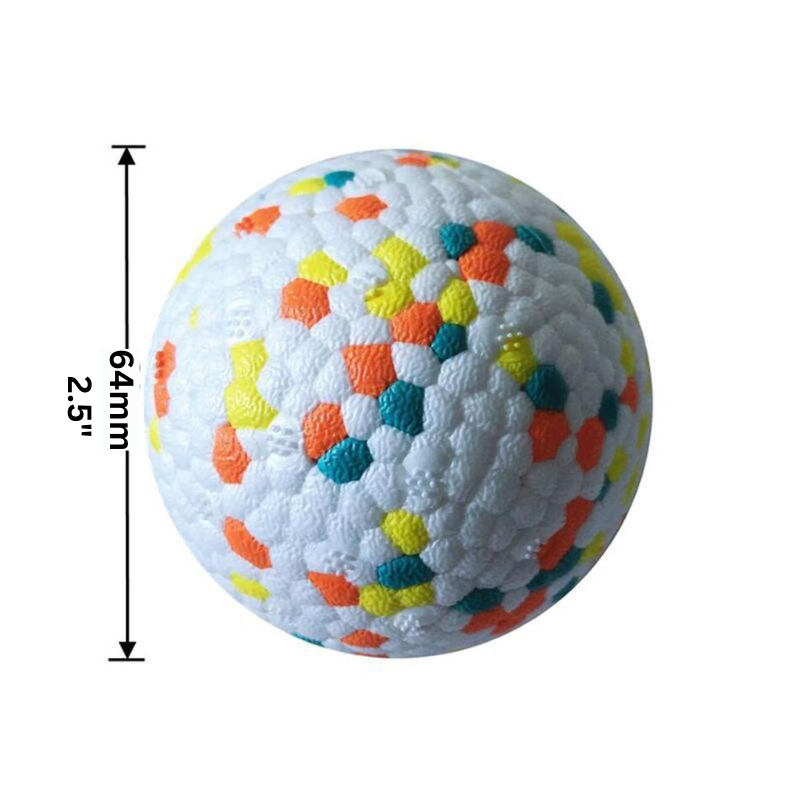 Durable, non-toxic rubber dog chew ball for tough chewers. Interactive pet toy for dental health & active play.