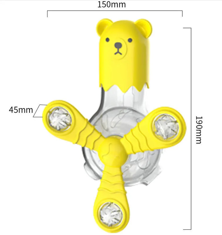 Cute bear-shaped puzzle feeder for cats, provides engaging mental stimulation and pet enrichment.