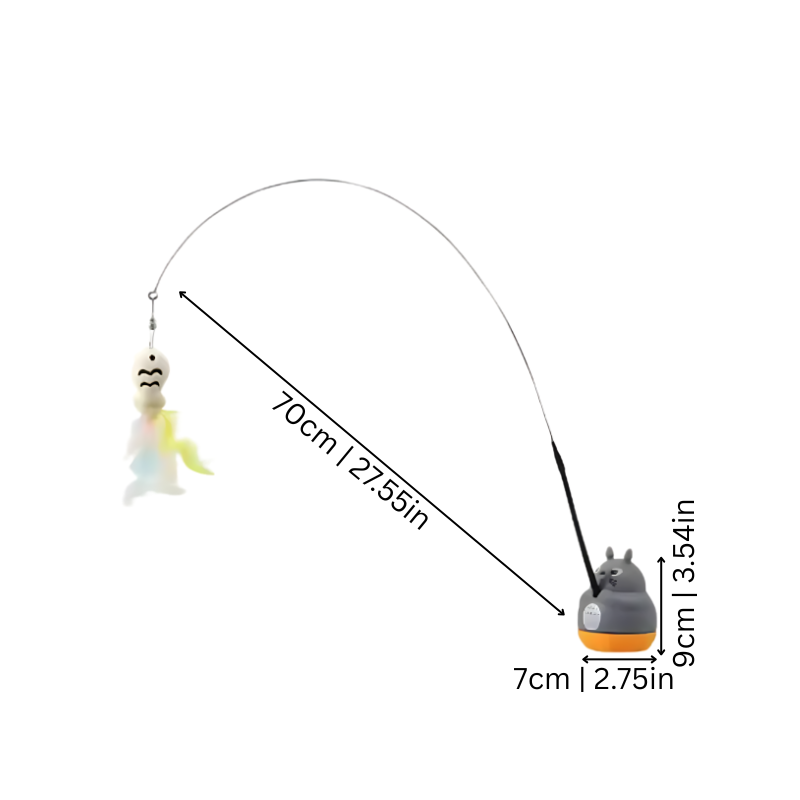 Fun interactive cat feather toy promoting active pet play & mental exercise for kittens & cats. Durable design.