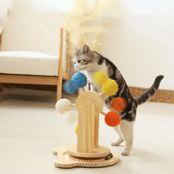 Engaging Cat Ferris Wheel interactive toy for endless feline fun, exercise & natural scratching.