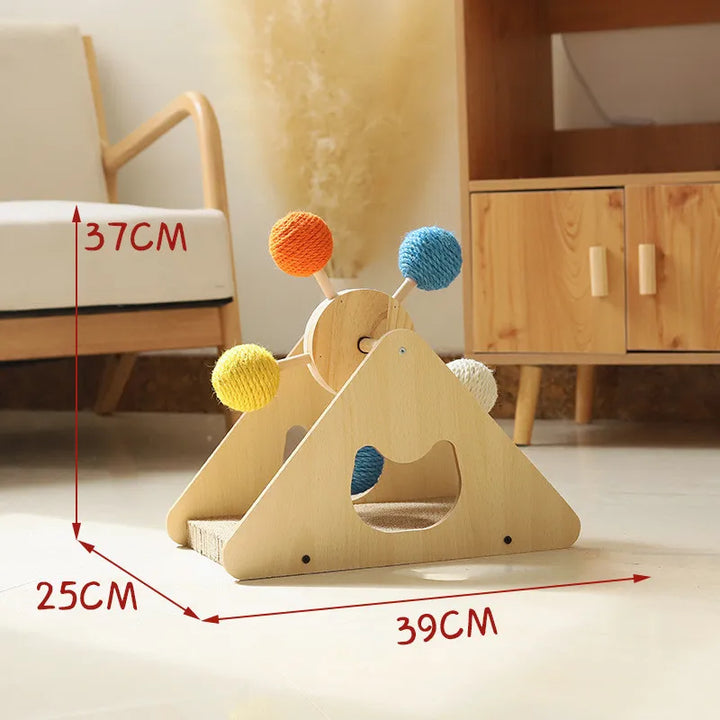 Multi-functional Cat Ferris Wheel toy: interactive play, physical exercise & essential claw care for felines.