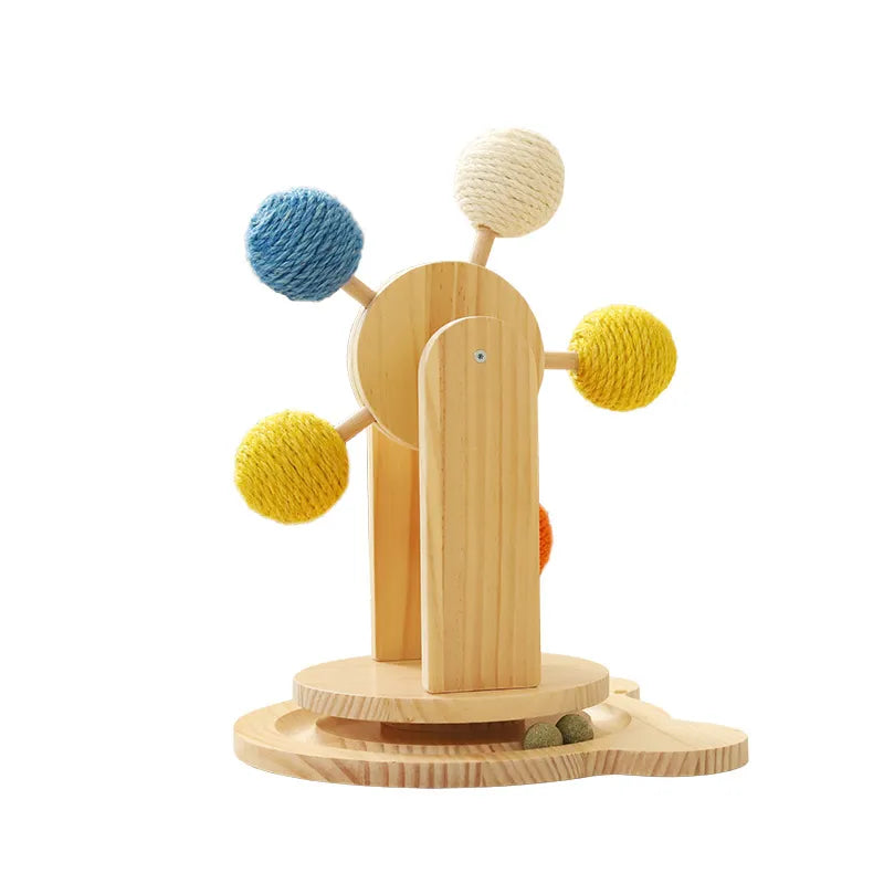 Feline entertainment: Interactive Cat Ferris Wheel toy for play, exercise & claw scratching.