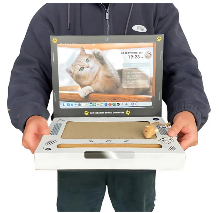 Unique cat laptop scratcher protects furniture while entertaining your feline with a fun, interactive design.