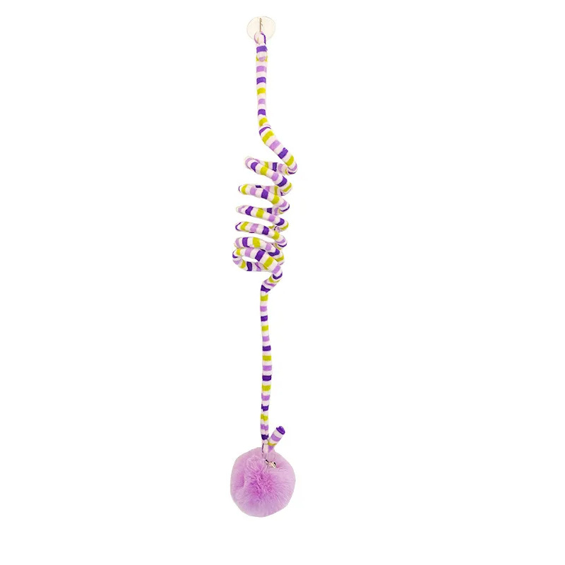 Durable Cat's BounceWhisk spiral hanging cat toy for active play. Promotes enrichment & long-lasting interactive feline fun.