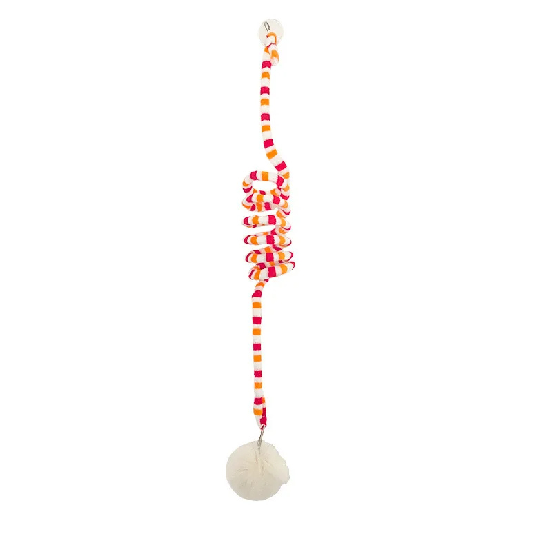 Engaging Cat's BounceWhisk spiral hanging cat toy with a bell for active, interactive playtime & feline enrichment.