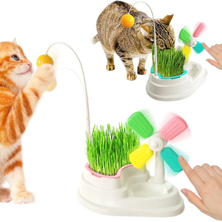 Interactive Cat's Windmill Toy for mental & physical stimulation. Promotes active play & feline fun.