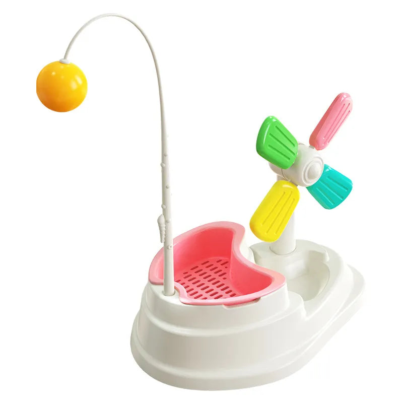 Stimulating interactive cat windmill toy, a perfect pet accessory for playful cats seeking active fun.