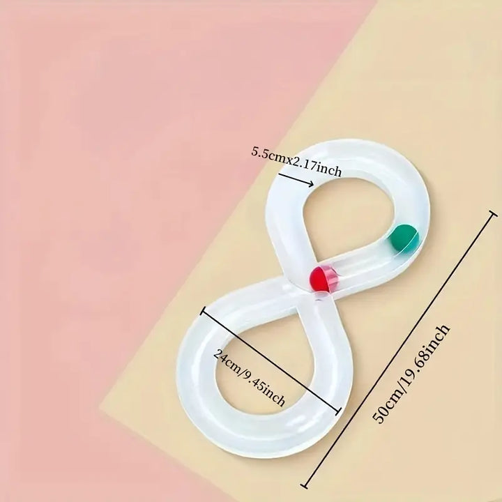Pet enrichment cat toy: infinity loop ball track for mental stimulation and interactive feline play for indoor cats.