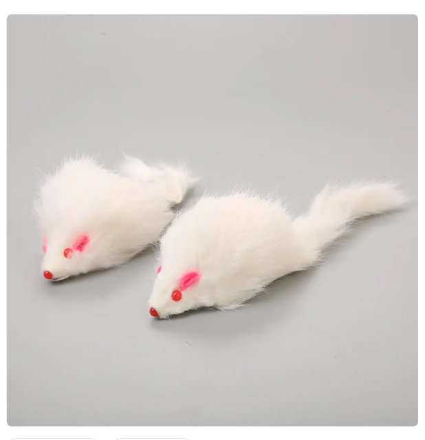 Realistic gray mouse cat toy with sturdy string, ideal for solo play or owner-led sessions.