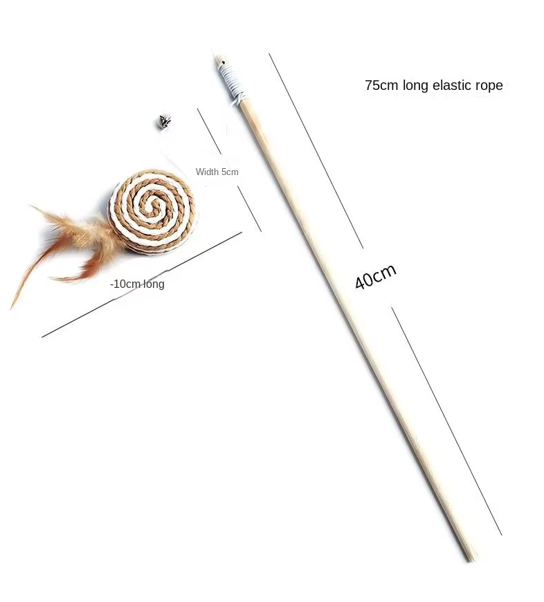 Durable natural wood and sisal cat toys for long-lasting interactive playtime and enrichment.