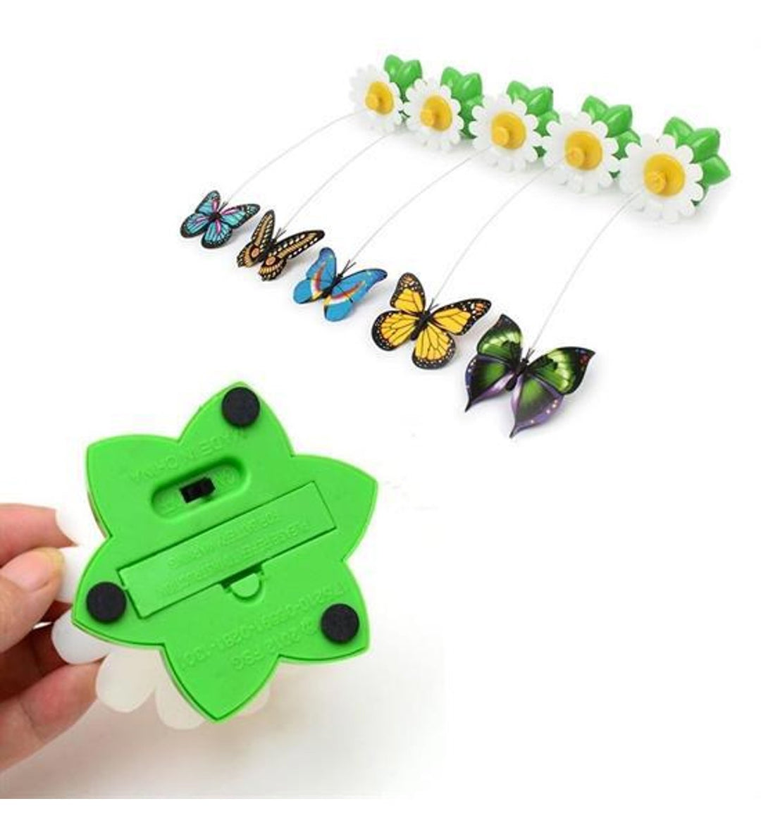 Interactive butterfly hunting toy keeps active cats entertained, encouraging natural feline instincts & exercise.