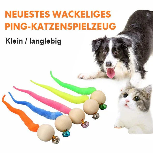 Wagging tail & bell cat toy stimulates active play for indoor cats, providing essential enrichment & fun.