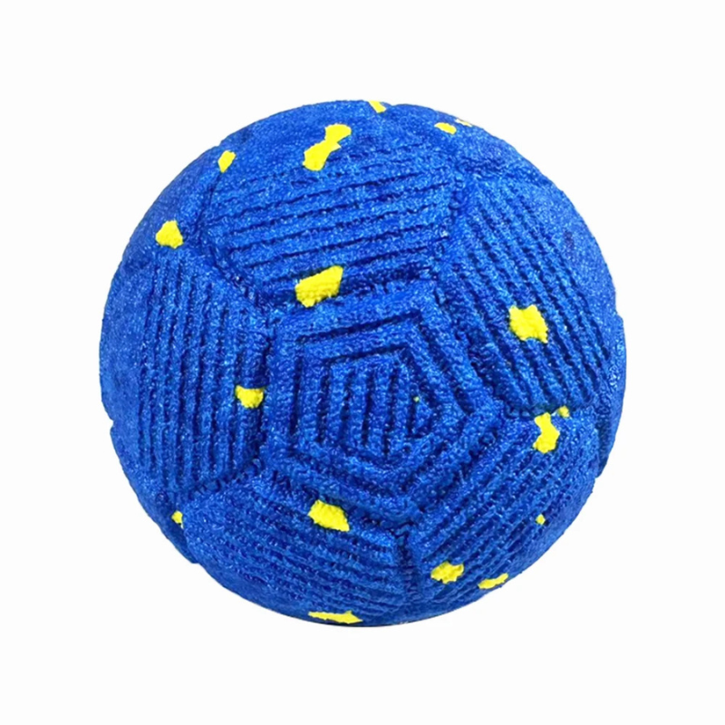 Close-up of a vibrant interactive dog toy, designed to provide engaging active play & relieve pet boredom.