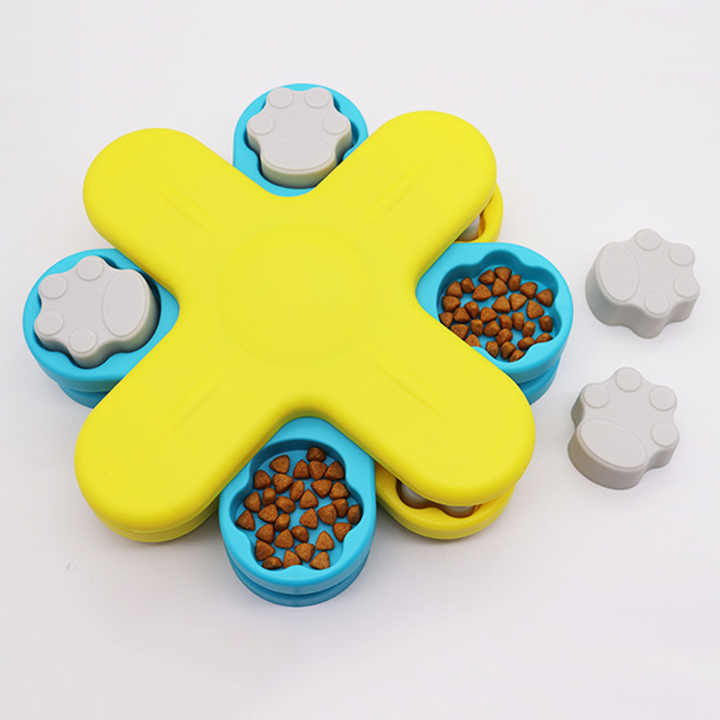 Interactive dog treat puzzle toy for mental stimulation. Pet enrichment & boredom buster for smart canine play. Treat dispenser.