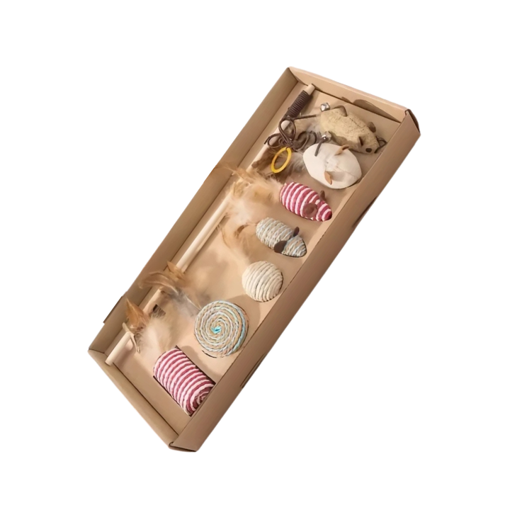 Cute linen mouse cat toy for interactive play. Durable & safe pet supply for exercise & relieving cat boredom.