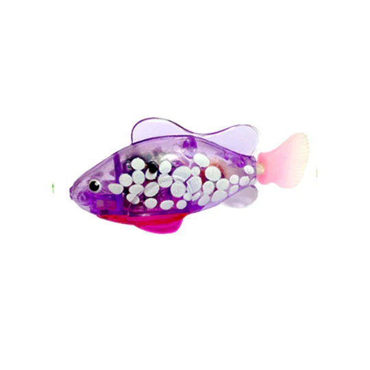 Pet's water entertainment fish toy. Automatic & floating, perfect for cat & dog aquatic play.