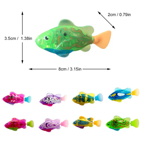 Swimming fish water toy for pets. Enhances curiosity & interactive aquatic play for cats & dogs.