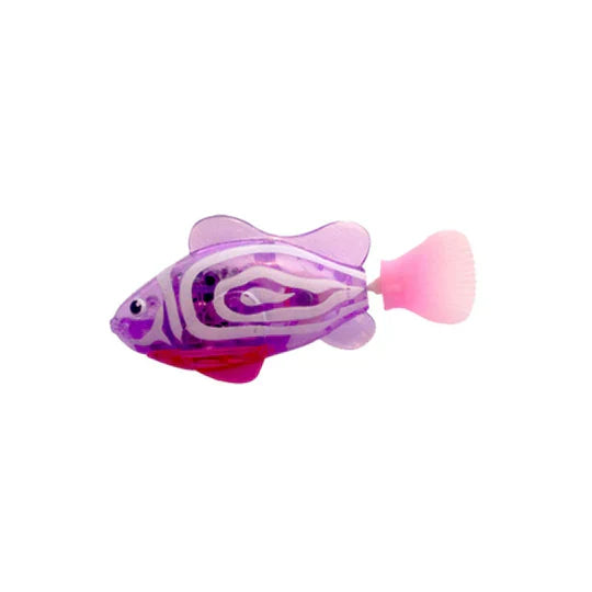 Automatic floating fish toy for pets. Drives curiosity & interactive play for cats & dogs in water.