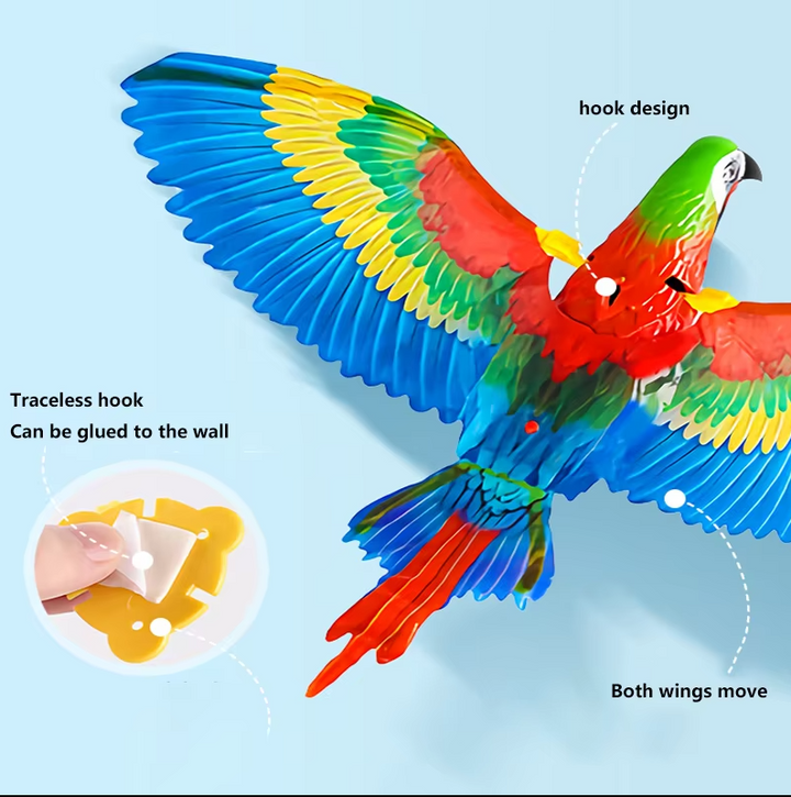 Promote feline play & hunting instinct with this interactive flying eagle toy.