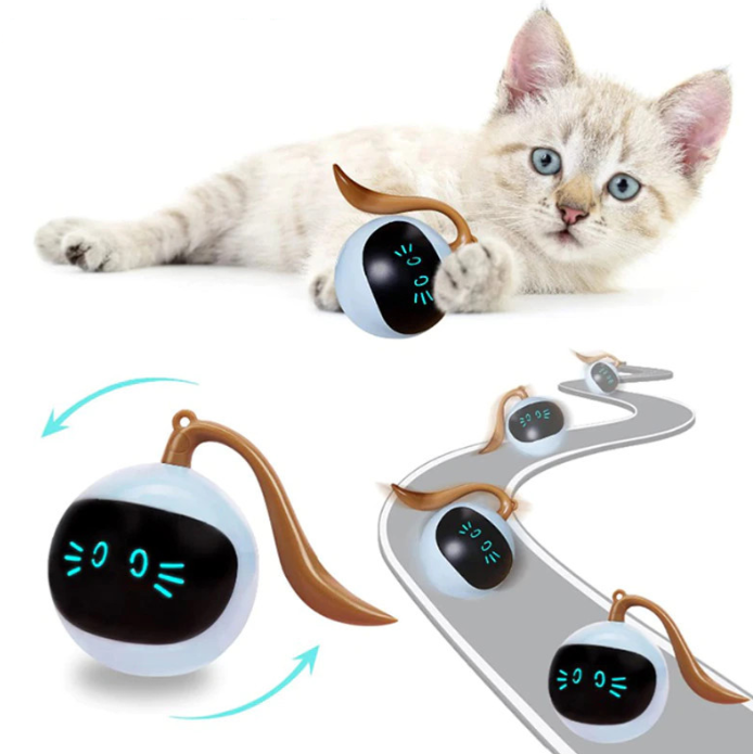 Feline fun with an interactive LED cat ball, perfect for stimulating pet play.