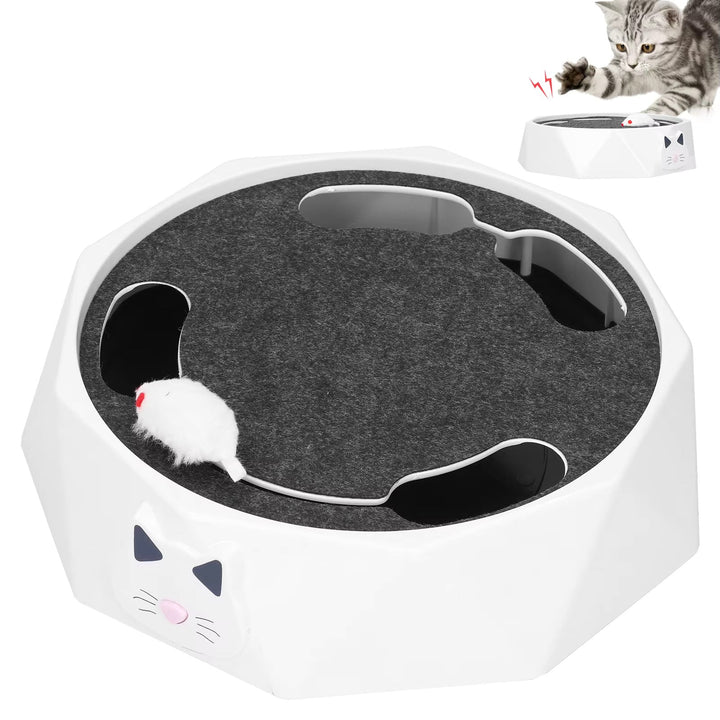 Electronic moving mouse cat toy, stimulating pet fun for active cats.