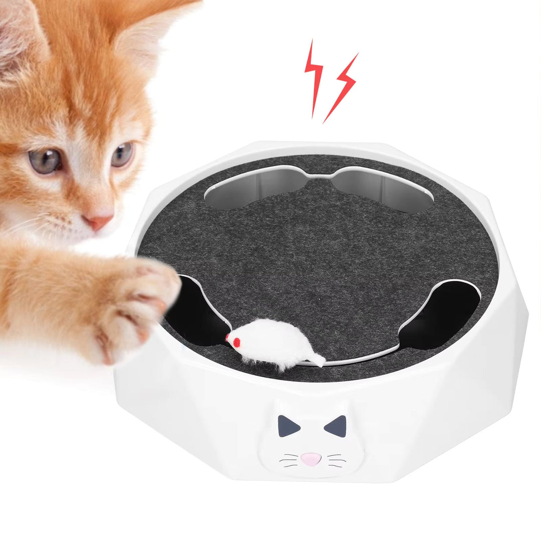 Feline fun: durable moving mouse cat toy for active cat enrichment.